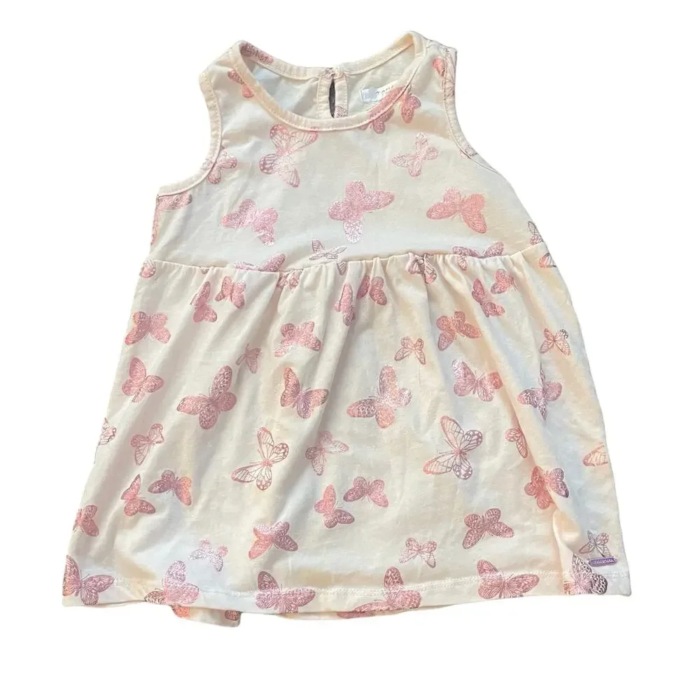 Tahari Girl's Butterfly Print Dress Sz 6